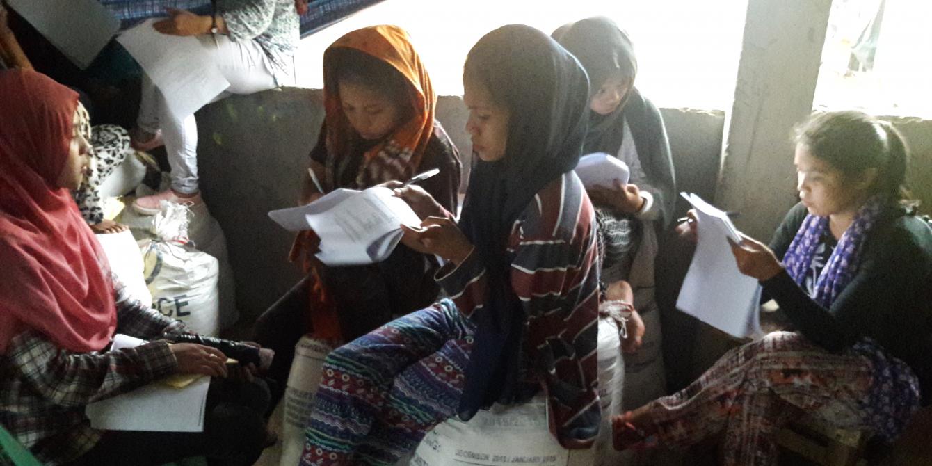 Tent City of Dreams Teenage mothers express their requests for more support to improve their situation in the evacuation centers